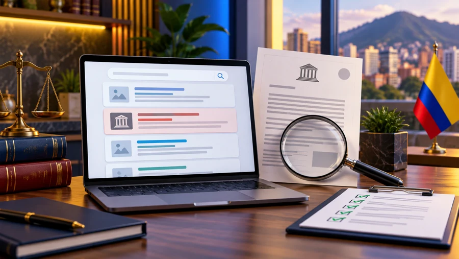 Resultados de búsqueda y evidencia para actualizar información de un proceso archivado en Colombia